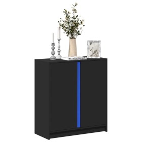 Aparador con luces LED madera de ingeniería negro 77x34x85 cm de , Aparadores - Ref: Foro24-852132, Precio: 90,76 €, Descuent...