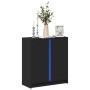 Aparador con luces LED madera de ingeniería negro 77x34x85 cm de , Aparadores - Ref: Foro24-852132, Precio: 90,76 €, Descuent...