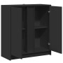 Aparador con luces LED madera de ingeniería negro 77x34x85 cm de , Aparadores - Ref: Foro24-852132, Precio: 90,76 €, Descuent...