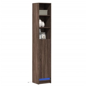 Aparador con LED madera ingeniería marrón roble 36x32,5x200 cm de , Aparadores - Ref: Foro24-852130, Precio: 83,64 €, Descuen...