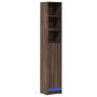 Aparador con LED madera ingeniería marrón roble 36x32,5x200 cm de , Aparadores - Ref: Foro24-852130, Precio: 83,64 €, Descuen...