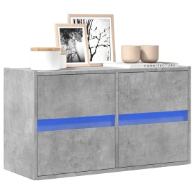 Mueble de TV de pared con luces LED gris hormigón 80x31x45 cm de , Muebles TV - Ref: Foro24-852288, Precio: 65,87 €, Descuent...