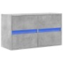 Mueble de TV de pared con luces LED gris hormigón 80x31x45 cm de , Muebles TV - Ref: Foro24-852288, Precio: 65,87 €, Descuent...