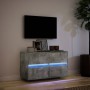 Mueble de TV de pared con luces LED gris hormigón 80x31x45 cm de , Muebles TV - Ref: Foro24-852288, Precio: 65,87 €, Descuent...