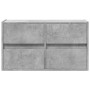 Mueble de TV de pared con luces LED gris hormigón 80x31x45 cm de , Muebles TV - Ref: Foro24-852288, Precio: 65,87 €, Descuent...