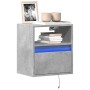 Mueble de TV de pared con luces LED gris hormigón 41x31x45 cm de , Muebles TV - Ref: Foro24-852319, Precio: 41,01 €, Descuent...