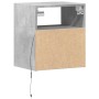 Mueble de TV de pared con luces LED gris hormigón 41x31x45 cm de , Muebles TV - Ref: Foro24-852319, Precio: 41,01 €, Descuent...