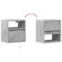 Mueble de TV de pared con luces LED gris hormigón 41x31x45 cm de , Muebles TV - Ref: Foro24-852319, Precio: 41,01 €, Descuent...