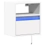 Mesita de noche de pared con luces LED blanco by , Nightstands - Ref: Foro24-3307975, Price: 51,32 €, Discount: %
