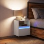 Mesita de noche de pared con luces LED blanco de , Mesitas de noche - Ref: Foro24-3307975, Precio: 52,09 €, Descuento: %