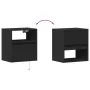 Mesita de noche de pared con luces LED negro by , Nightstands - Ref: Foro24-3307977, Price: 47,36 €, Discount: %