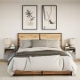 Mesitas de noche de pared con luces LED 2 uds gris hormigón de , Mesitas de noche - Ref: Foro24-3307982, Precio: 84,74 €, Des...