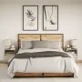 Mesitas de noche de pared con luces LED 2 unidades roble Sonoma by , Nightstands - Ref: Foro24-3307980, Price: 81,12 €, Disco...