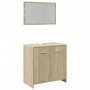 Set de muebles de baño 2 pzas madera contrachapada roble Sonoma de , Muebles de baño - Ref: Foro24-849605, Precio: 59,13 €, D...