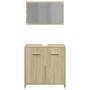 Set de muebles de baño 2 pzas madera contrachapada roble Sonoma de , Muebles de baño - Ref: Foro24-849605, Precio: 59,13 €, D...