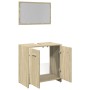 Set de muebles de baño 2 pzas madera contrachapada roble Sonoma de , Muebles de baño - Ref: Foro24-849605, Precio: 59,13 €, D...