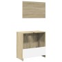 Set de muebles de baño 2 pzas madera contrachapada roble Sonoma de , Muebles de baño - Ref: Foro24-849605, Precio: 59,13 €, D...