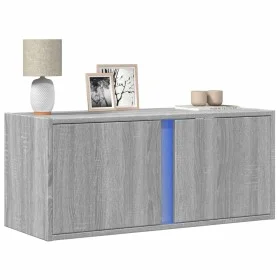 Mueble de TV de pared con luces LED gris Sonoma 80x31x35 cm de , Muebles TV - Ref: Foro24-852262, Precio: 51,93 €, Descuento: %