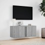 Mueble de TV de pared con luces LED gris Sonoma 80x31x35 cm de , Muebles TV - Ref: Foro24-852262, Precio: 52,61 €, Descuento: %