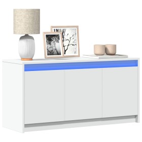 Mueble de TV con LED madera de ingeniería blanco 100x34x50 cm de , Muebles TV - Ref: Foro24-852208, Precio: 84,16 €, Descuent...