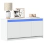 Mueble de TV con LED madera de ingeniería blanco 100x34x50 cm de , Muebles TV - Ref: Foro24-852208, Precio: 84,16 €, Descuent...