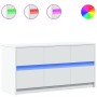 Mueble de TV con LED madera de ingeniería blanco 100x34x50 cm de , Muebles TV - Ref: Foro24-852215, Precio: 106,63 €, Descuen...