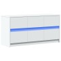 Mueble de TV con LED madera de ingeniería blanco 100x34x50 cm de , Muebles TV - Ref: Foro24-852215, Precio: 106,63 €, Descuen...
