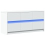Mueble de TV con LED madera de ingeniería blanco 100x34x50 cm de , Muebles TV - Ref: Foro24-852215, Precio: 106,63 €, Descuen...