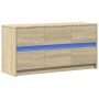 Mueble de TV LED madera de ingeniería roble Sonoma 100x34x50 cm de , Muebles TV - Ref: Foro24-852217, Precio: 93,68 €, Descue...
