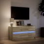 Mueble de TV LED madera de ingeniería roble Sonoma 100x34x50 cm de , Muebles TV - Ref: Foro24-852217, Precio: 93,68 €, Descue...