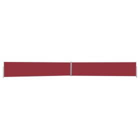 Toldo lateral retráctil para patio rojo 140x1200 cm de vidaXL, Sombrillas - Ref: Foro24-313392, Precio: 92,84 €, Descuento: %