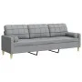 Sofá de 3 plazas con cojines tela gris claro 210 cm by , Sofas - Ref: Foro24-3278201, Price: 294,30 €, Discount: %