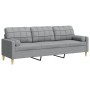 Sofá de 3 plazas con cojines tela gris claro 210 cm de , Sofás - Ref: Foro24-3278201, Precio: 298,69 €, Descuento: %