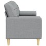 Sofá de 3 plazas con cojines tela gris claro 210 cm de , Sofás - Ref: Foro24-3278201, Precio: 298,69 €, Descuento: %