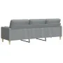 Sofá de 3 plazas con cojines tela gris claro 210 cm by , Sofas - Ref: Foro24-3278201, Price: 294,30 €, Discount: %