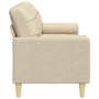 Sofá de 3 plazas con cojines tela color crema 210 cm de , Sofás - Ref: Foro24-3278203, Precio: 334,60 €, Descuento: %