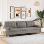 Sofá de 3 plazas con cojines tela gris taupe 210 cm de , Sofás - Ref: Foro24-3278208, Precio: 352,73 €, Descuento: %