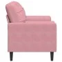 Sofá de 2 plazas con cojines terciopelo rosa 140 cm de , Sofás - Ref: Foro24-3278222, Precio: 262,56 €, Descuento: %