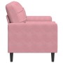 Sofá de 2 plazas con cojines terciopelo rosa 140 cm de , Sofás - Ref: Foro24-3278222, Precio: 267,37 €, Descuento: %