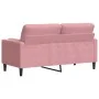 Sofá de 2 plazas con cojines terciopelo rosa 140 cm de , Sofás - Ref: Foro24-3278222, Precio: 262,56 €, Descuento: %