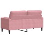 Sofá de 2 plazas con cojines terciopelo rosa 140 cm de , Sofás - Ref: Foro24-3278222, Precio: 267,37 €, Descuento: %