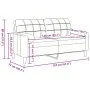 Sofá de 2 plazas con cojines terciopelo rosa 140 cm de , Sofás - Ref: Foro24-3278222, Precio: 262,56 €, Descuento: %