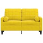 Sofá de 2 plazas con cojines terciopelo amarillo 120 cm de , Sofás - Ref: Foro24-3278215, Precio: 226,73 €, Descuento: %