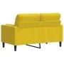Sofá de 2 plazas con cojines terciopelo amarillo 120 cm de , Sofás - Ref: Foro24-3278215, Precio: 223,04 €, Descuento: %