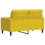 Sofá de 2 plazas con cojines terciopelo amarillo 120 cm de , Sofás - Ref: Foro24-3278215, Precio: 226,73 €, Descuento: %