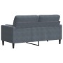 Sofá de 2 plazas con cojines terciopelo gris oscuro 140 cm de , Sofás - Ref: Foro24-3278220, Precio: 206,46 €, Descuento: %