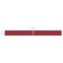 Toldo lateral retráctil para patio rojo 140x1200 cm de vidaXL, Sombrillas - Ref: Foro24-313392, Precio: 92,84 €, Descuento: %
