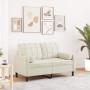 Sofá de 2 plazas con cojines terciopelo color crema 120 cm de , Sofás - Ref: Foro24-3278217, Precio: 253,93 €, Descuento: %