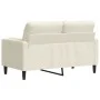 Sofá de 2 plazas con cojines terciopelo color crema 120 cm de , Sofás - Ref: Foro24-3278217, Precio: 249,71 €, Descuento: %