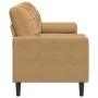 Sofá de 3 plazas con cojines terciopelo marrón 180 cm by , Sofas - Ref: Foro24-3278236, Price: 330,86 €, Discount: %